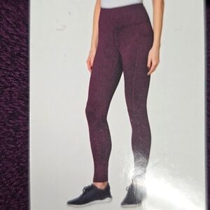 Mondetta Burgandy Brushed Jacquard Leggings